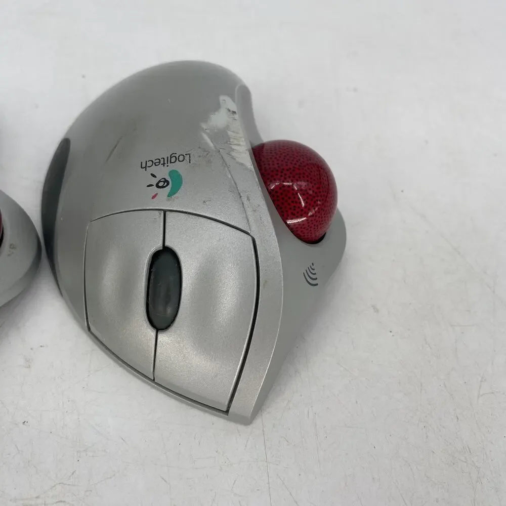 Logitech Trackman Trackball Mouse Lot of 3 Parts Repair Untested AS-IS USB